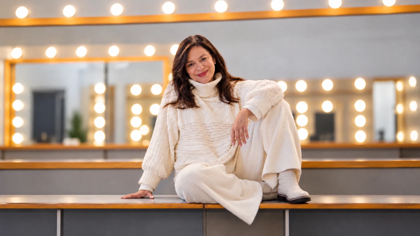 Nancy Fabiola Herrera in the dressing room